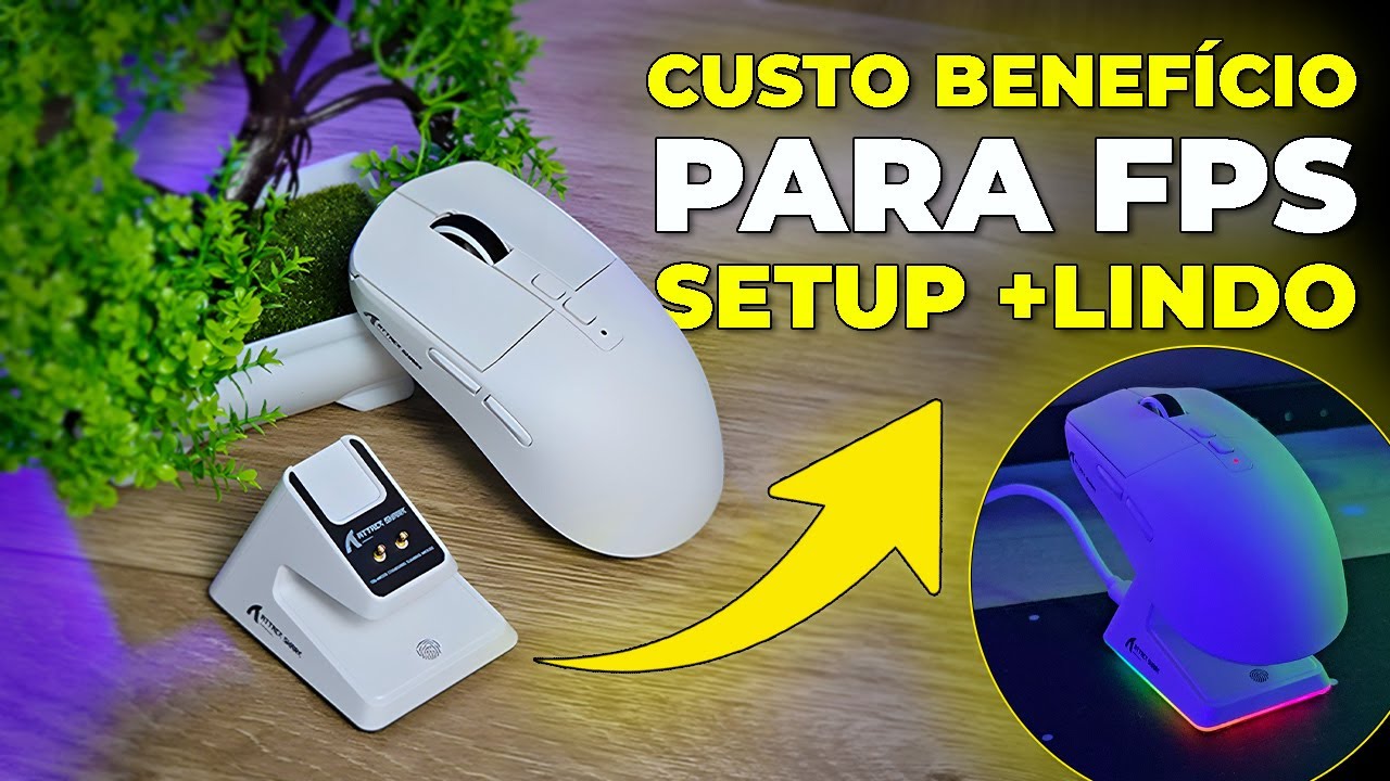 Mouse Wireless Leve com Dock de Carregamento CxB, Prestou? Review Attack Shark X6
