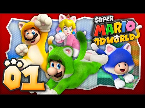 Super Mario 3D World - Part 1 - McDribbble (4-Player)