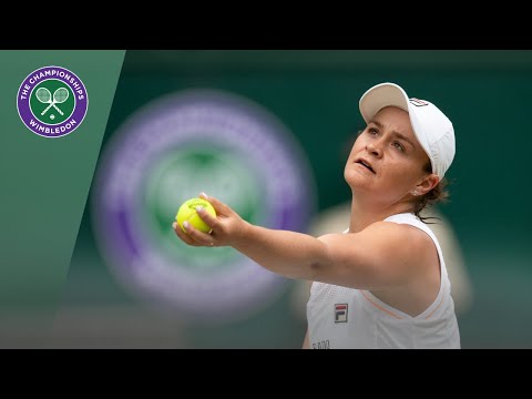 Ash Barty hits four aces in a row in opening game against Riske at Wimbledon 2019