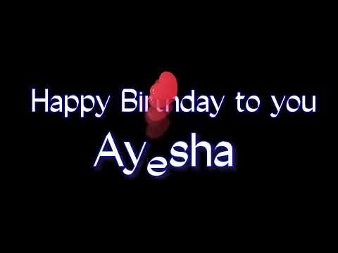 Ayesha name birthday status | Black screen status | Happy Birthday Ayesha #short
