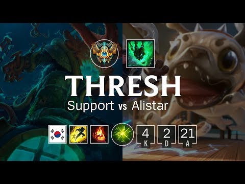Thresh Support vs Alistar - KR Challenger Patch 8.8