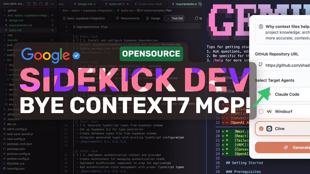 SideKick & DeepWiki + CC,Cline,Roo: This Simple Tool Fixes ALL My Context Issues!