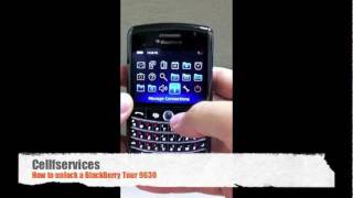 How to Unlock BlackBerry Tour 9630 - Verizon, Sprint, Alltel, Telus, Bell, Reliance