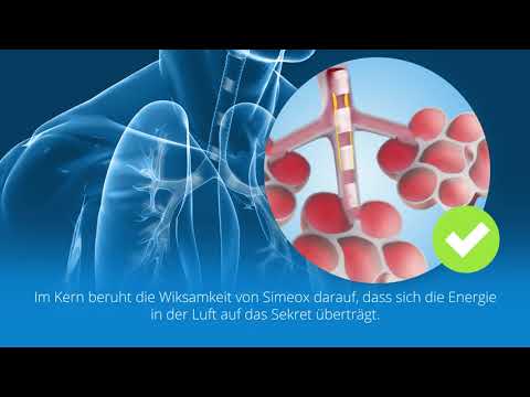 Einatmung mit dem Sekretmanagement Therapie Gerät Simeox