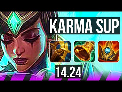 KARMA & Caitlyn vs LEONA & Xayah (SUP) | KR Master | 14.24