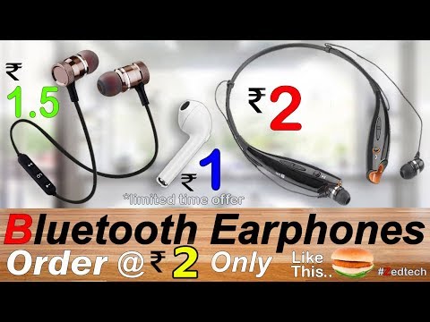 Best Sports Bluetooth Earbuds Rs 2 Only | Wireless Apple Earpods Low Price in India | Vova Unlimited Video