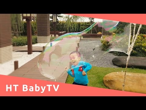 AMAZING GIANT BUBBLES  ► Magic Bubble Wand - Blowing Large Bubbles ► Video For Kis by HT BabyTV ✔