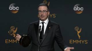 John Oliver Emmys 2016 Full Backstage Interview