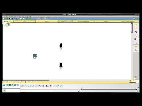 How to program "Hello World" with Packet Tracer 7 and Internet of things 2 LEDS