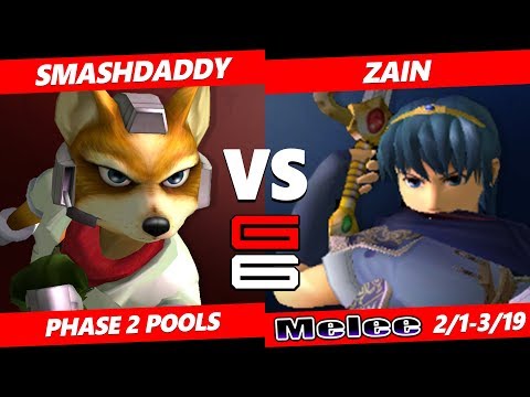 Genesis 6 SSBM - SmashDaddy (Fox) VS PG | Zain (Marth) Smash Melee R2 Pools