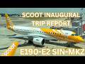 INAUGURAL SCOOT TO MALACCA REVIEW Embraer E190 E2 TR408 Singapore To Malacca