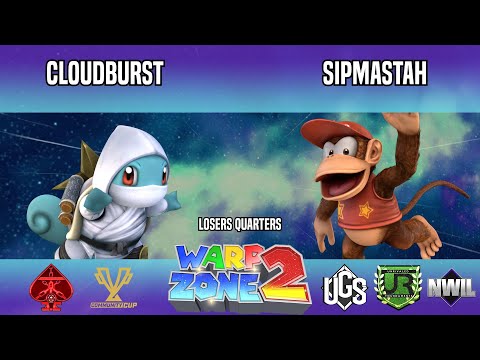 Warp Zone 2 - Losers Quarters - Cloudburst(Squirtle) Vs. SipMastah(Diddy Kong)