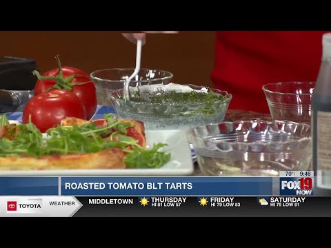 Roasted tomato BLT tarts