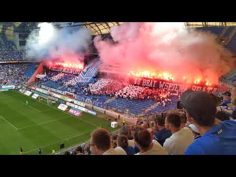 Lech Poznań - Cracovia Kraków 01.09.2019r Oprawa kibiców Kolejorza
