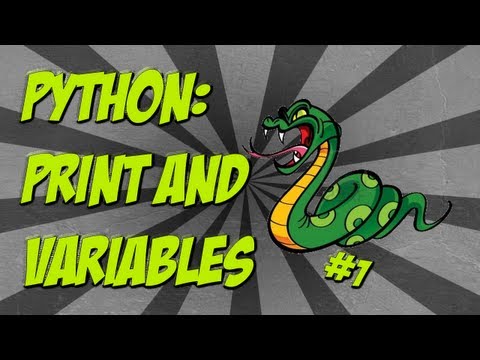 Python Tutorial 2 Variables And Print Statements