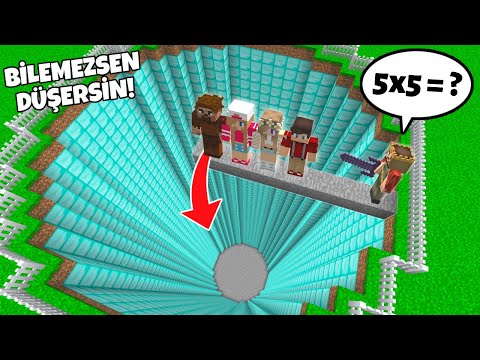 SORUYU BİLEMEZSEN ELMAS KUYUYA DÜŞERSİN! 😱 - Minecraft