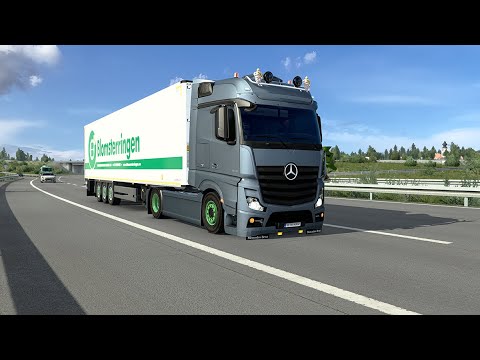 ETS2 1.42 open beta - Euro Truck Simulator 2 - Mercedes Actros MP4 - Hamburg (D) to Szczecin (PL)