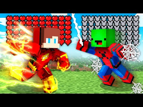 Mikey & JJ got SUPER POWERS turned into SUPERHERO DC and MARVEL In Minecraft Challenge - Maizen