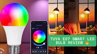 Tuya E27 Smart LED Bulb Review | 9W RGB Color Changing Bluetooth Light with Smart Life App