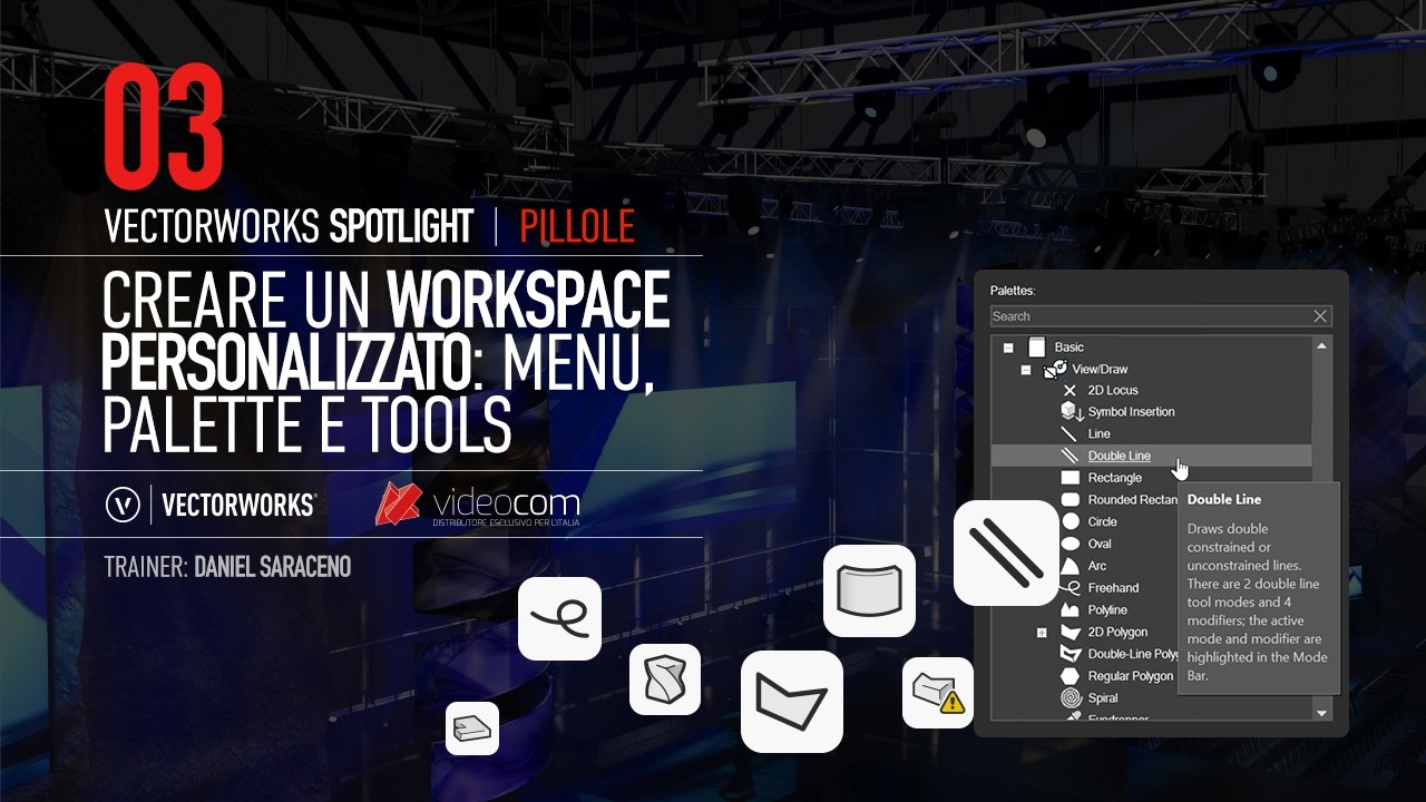03 | Creare un workspace personalizzato in Spotlight: menu, palette e tools