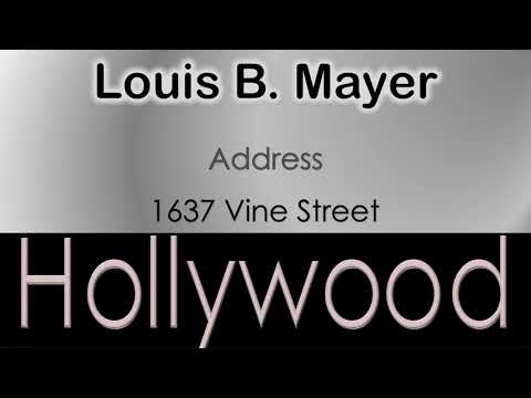 Louis B  Mayer   How to pronounce Louis B  Mayer Hollywood Actor from 1637 Vine Street?