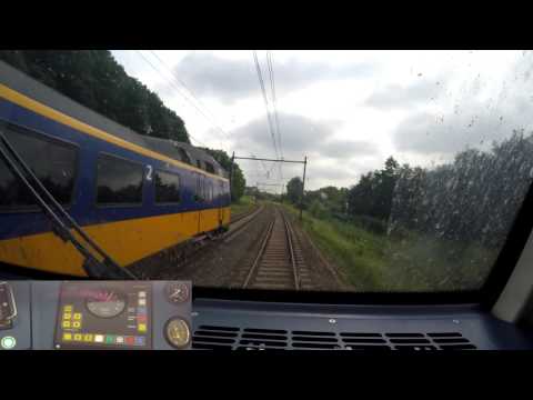 A train driver's view: Hoorn Kersenboogerd - Hoofddorp Midden, SLT, 23-Jul-2016.
