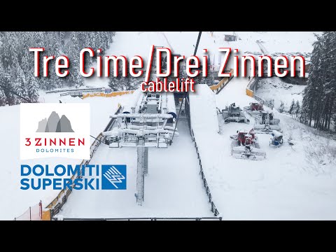 Cabinovia Tre Cime/Drei Zinnen: tra Croda Rossa e Monte Elmo #dolomitisuperski #3zinnendolomites