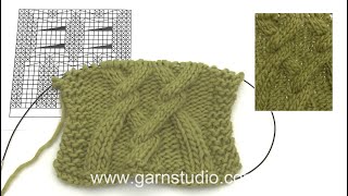 Wie man verschiedene Zöpfe gemäß einem Diagramm strickt