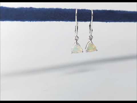 Women standard 925 sterling silver opal gemstone clip on ear...