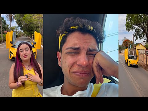 Leozinho won a new car from Emilly Vick. He cried.