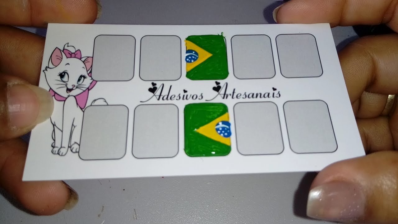 🇧🇷 Adesivo de unha Bandeira do Brasil 🇧🇷