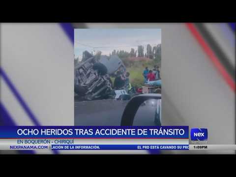 Ocho heridos tras accidente de tránsito en Boquerón, Chiriquí