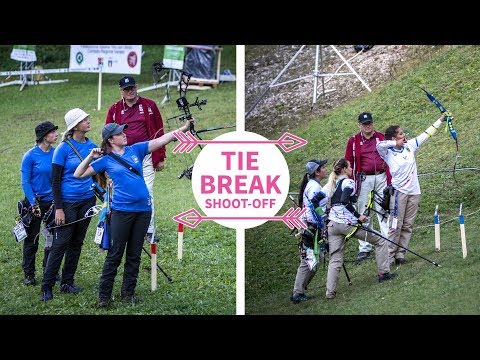 Team tiebreak: Shoot-off between junior women from Italy and Sweden at Cortina 2018