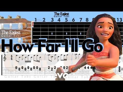 Moana - How Far I'll Go Guitar Tab 