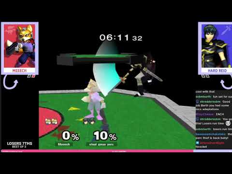 hard reid (marth) vs meeeeech (fox) | Level One Melee #25 Losers Round 7
