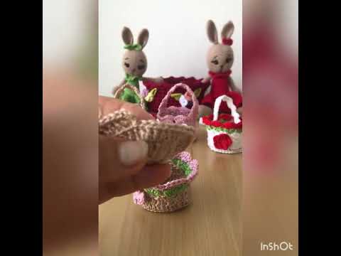 Coșulețe croșetate de Paște ( modelul II ) - și nu numai - ! Cestino all’uncinetto ￼!