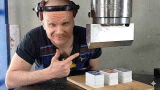 Satisfying 300 Ton Press vs Playing Cards