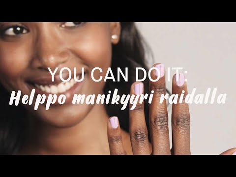 Helppo manikyyri raidalla
