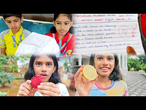 #tiyakutty #Advik #Shocked to see the ExamPaperMark😱😱 #Study #Gardening #ExamasDays #busyday