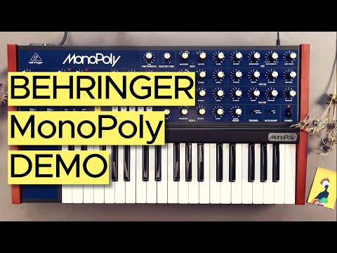 Behringer MonoPoly Sound Demo (no talking) with Patches for Ambient, Techno and Electronica