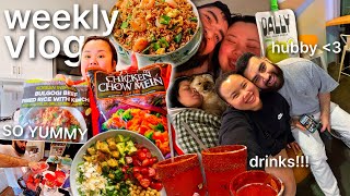 VLOG: meet our chef, getting tipsy w/ husband, trying new Trader Joe's asian food, errands & drama 😩