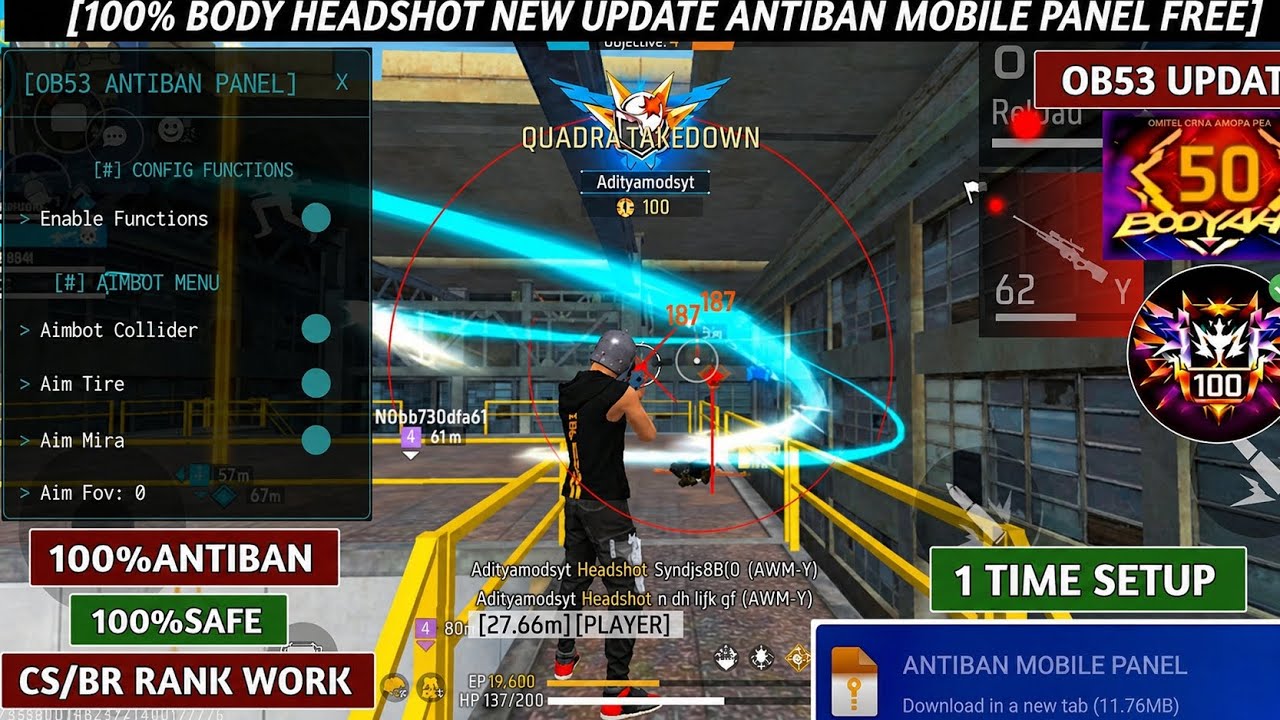 OB53 FREE FIRE MOD MENU 🔥 UNLIMITED DIAMOND HACK 🔥 FF MOD MENU APK 2026