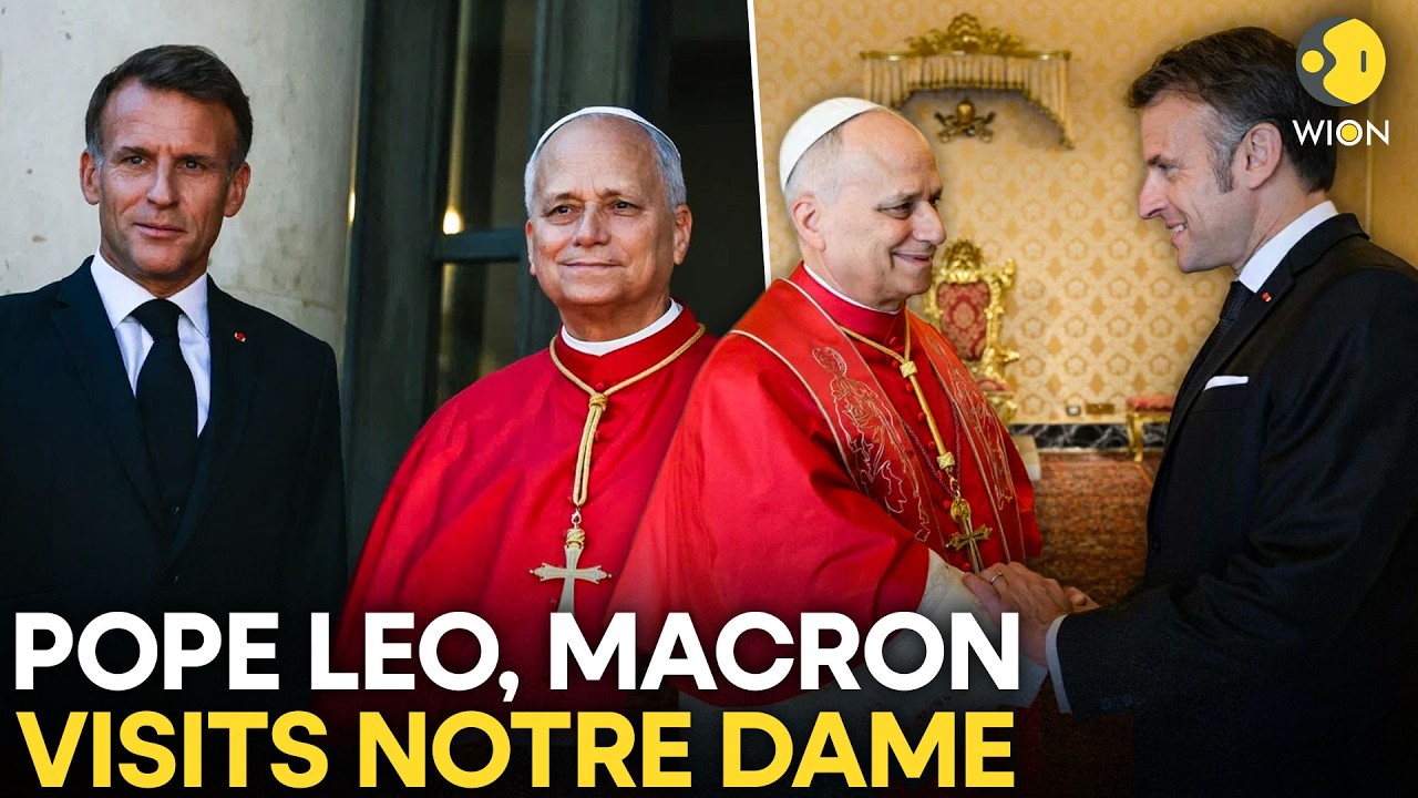 LIVE: Pope Leo Visits Notre-Dame Cathedral, Meets French President Macron at the Elysee | WION Live