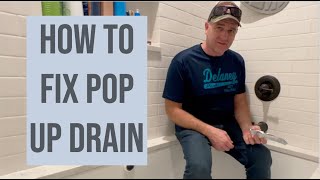 HOW TO FIX KOHLER TUB POP UP DRAIN - BATHTUB REPAIR