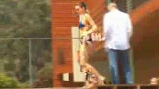 Lindsay Lohan on a Balcony in Bikini