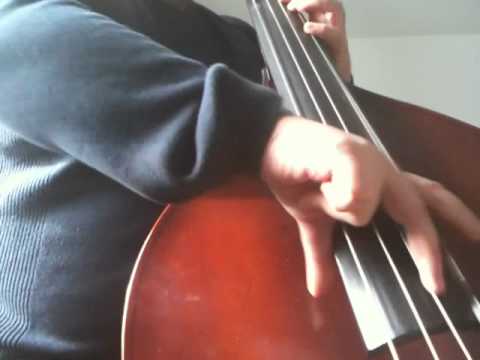 Marco Panascia Jazz Bass- Solo Blues in C (practicing on the road)