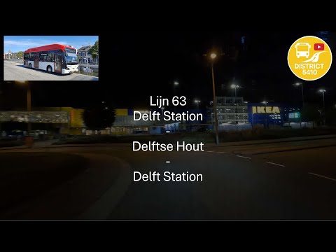Lijn 63 Delft Station - Delftse Hout - Delft Station | 2025