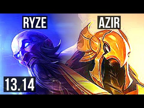 RYZE vs AZIR (MID) | 2/1/3 | EUW Master | 13.14