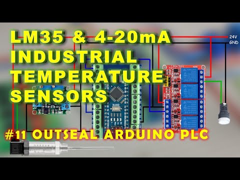 Sensore di temperatura industriale n. 11 LM35 e 4-20 mA per isolare il PLC Arduino