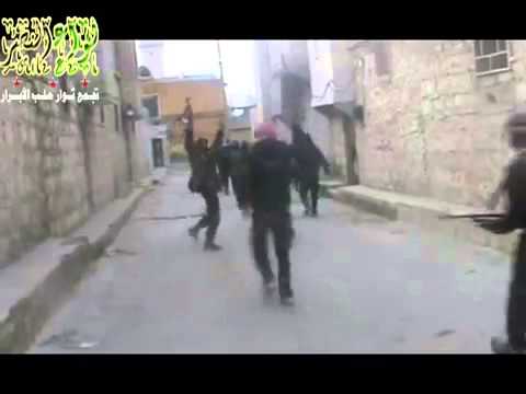 توجه عناصر لواء النصر لعملية السيطرة على حاجز الشيخ سعد في ريف حلب